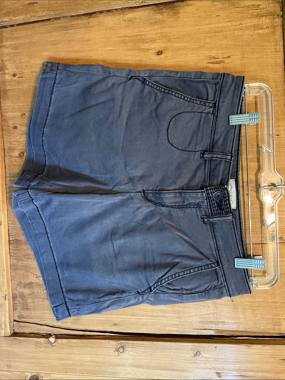 Anthropologie Washed Navy Cotton Blend Shorts